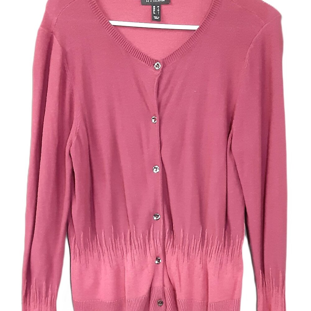 H by Halston Woman's Sweater Size MEDIUM, Long Sleeve. Two- tone style